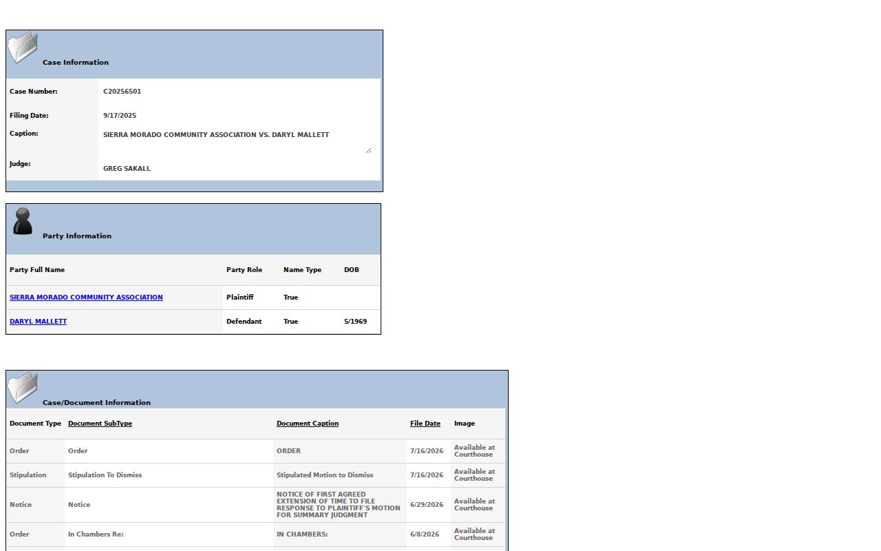 Pima County resident lookup court party and case result