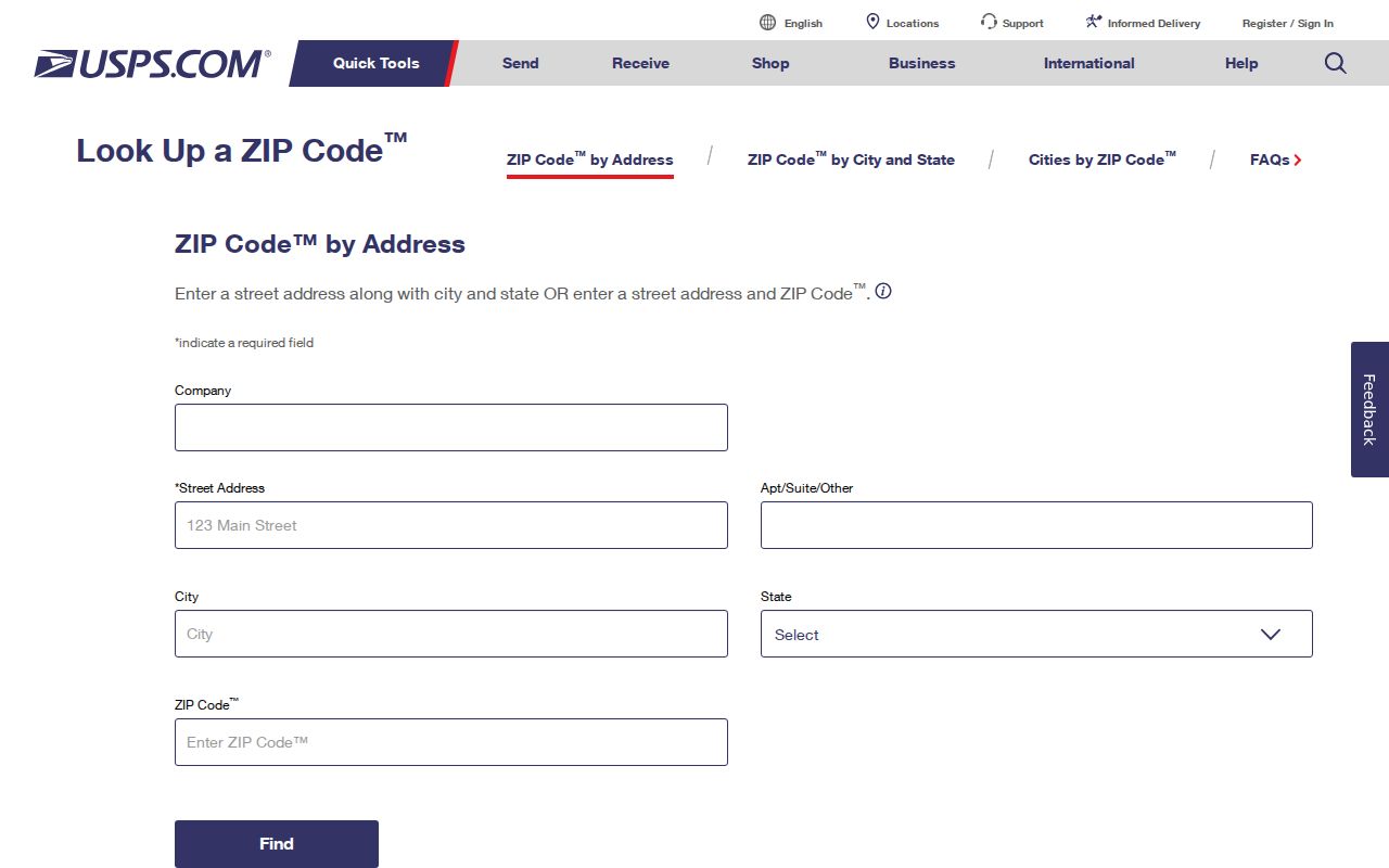 Pima County ZIP code directory USPS address verification